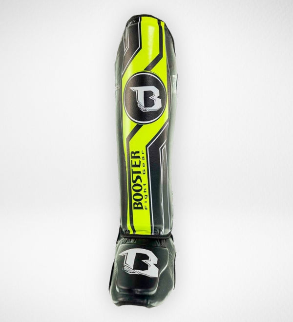 Booster Kickboxing Shin Guards V9 - Black/Yellow