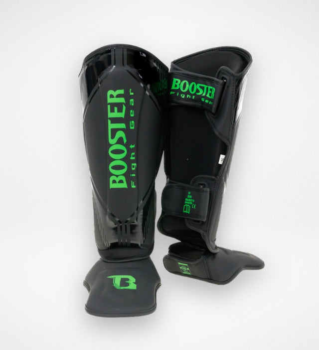 Booster Kickboxing Shin Guards Bangkok - Black/Green