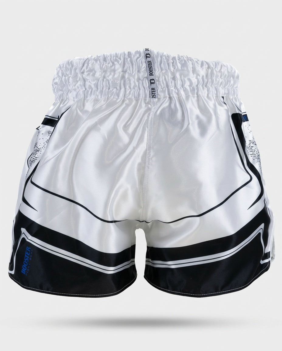 Booster Muay Thai Shorts BFG Ignite - White/Blue/Black