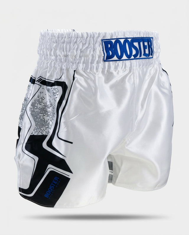 Booster Muay Thai Shorts BFG Ignite - White/Blue/Black