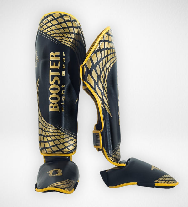 Booster Kickboxing Shin Guards BFG Cube - Black/Gold