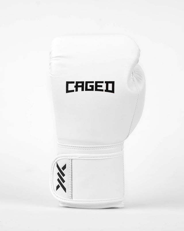 Caged Core Boxing Gloves - White/Black