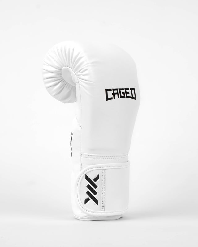 Caged Core Boxing Gloves - White/Black