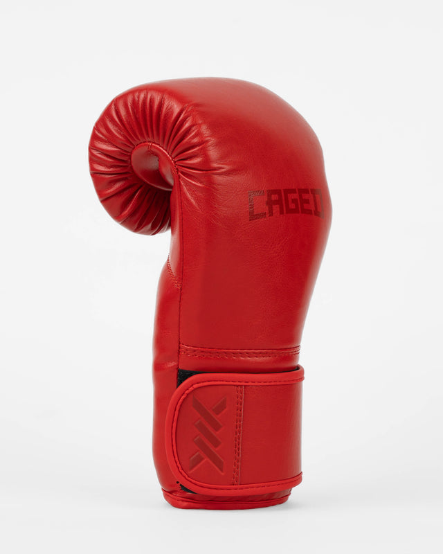 Caged Core Boxing Gloves - Red/Red