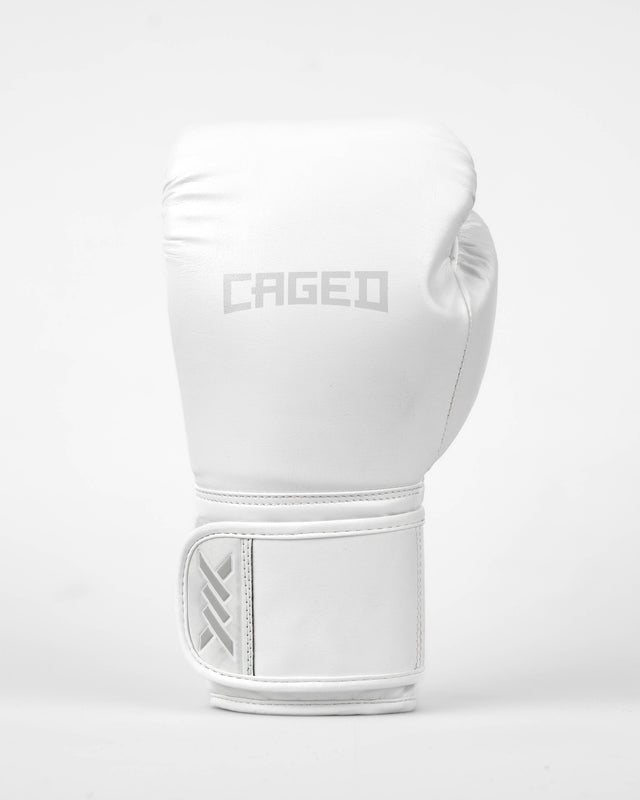 Caged Core Boxing Gloves - White/White
