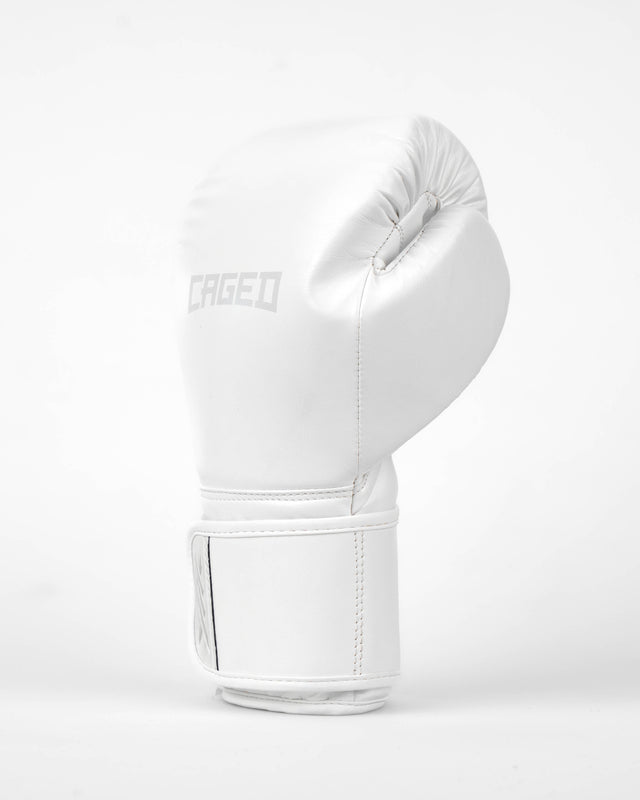 Caged Core Boxing Gloves - White/White