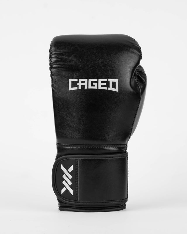 Caged Core Boxing Gloves - Black/White