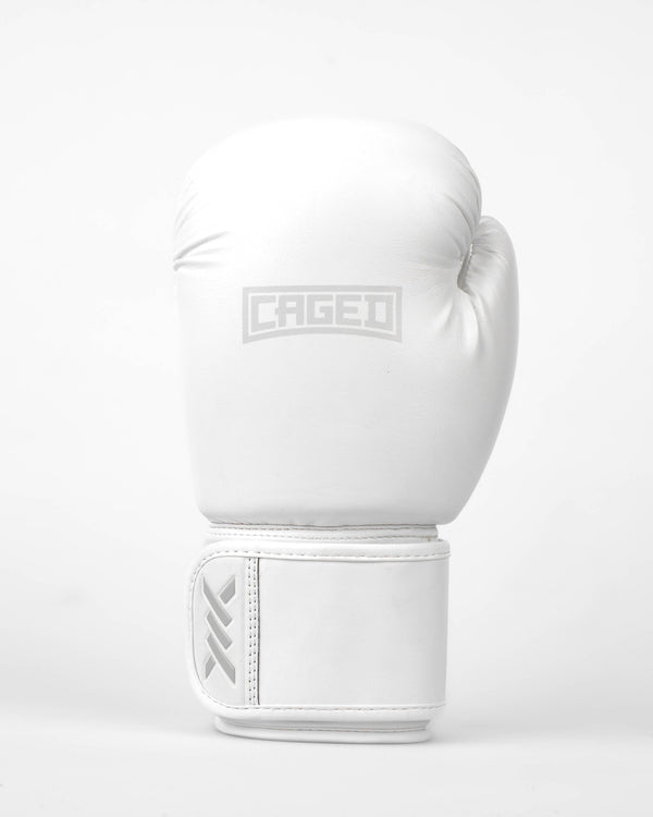 Caged Shadow Boxing Gloves - White/White