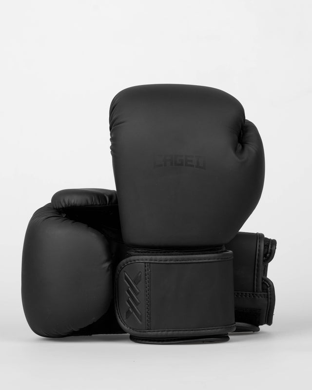 Caged Spark Kids Boxing Gloves – Matte Black