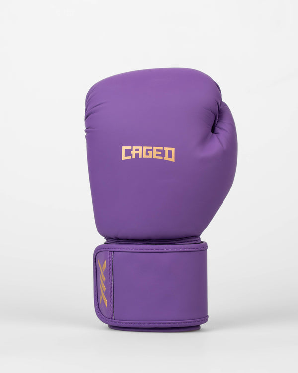 Caged Spark Kids Boxing Gloves – Purple/Gold