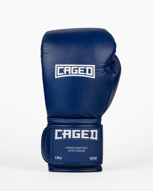 Caged Boxing Gloves 'X' Series - Navy Blue/White