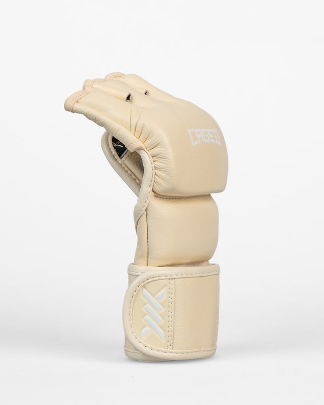 Caged MMA Gloves 'X' Series - Cream White