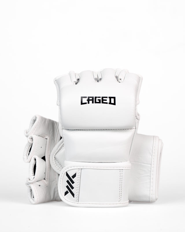 Caged MMA Gloves 'X' Series - White/Black