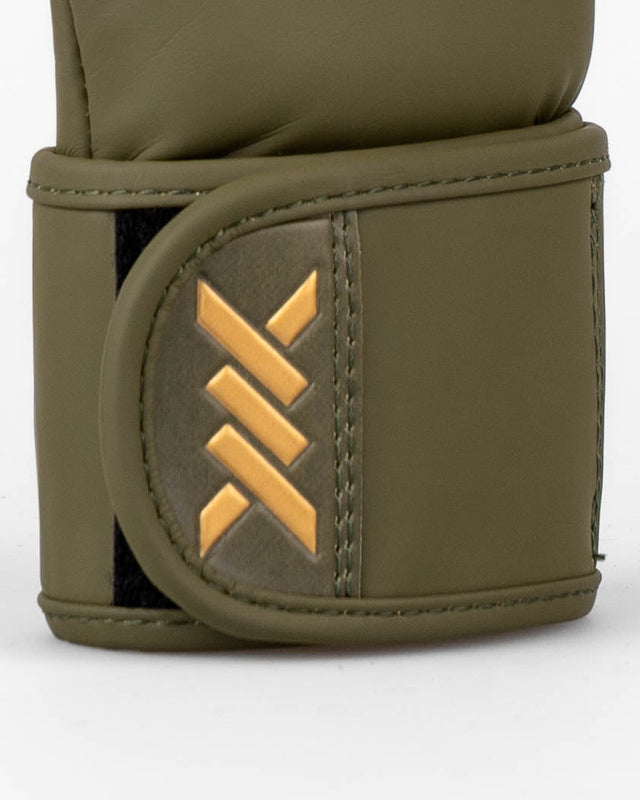 Caged MMA Gloves Shadow - Khaki Green/Gold