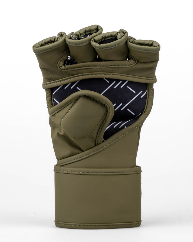 Caged MMA Gloves Shadow - Khaki Green/Gold