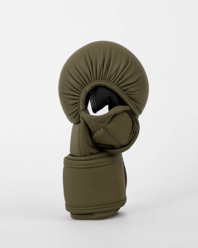 Caged MMA Sparring Shadow Gloves - Khaki Green/Gold
