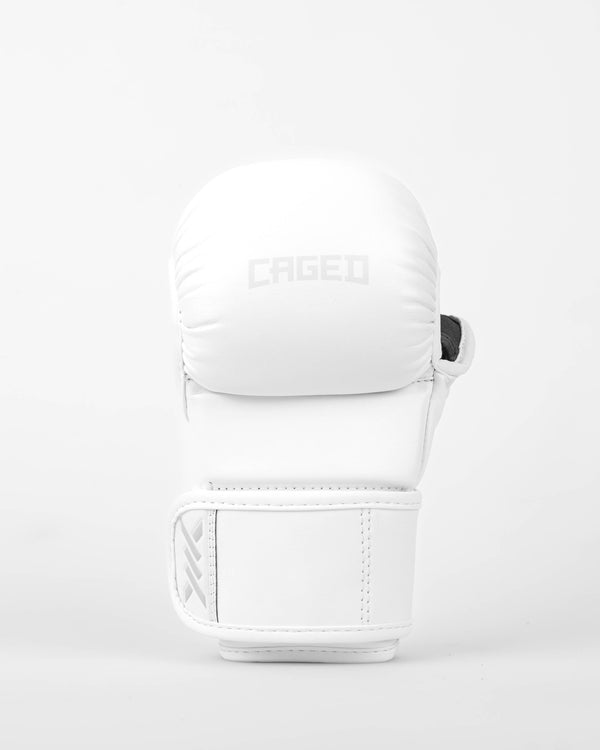 Caged MMA Sparring Shadow Gloves - White/White