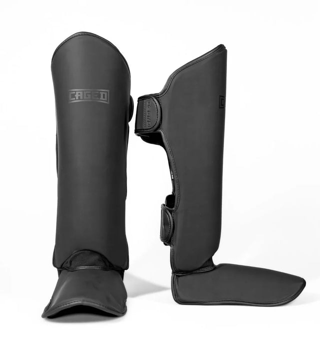 Caged Shadow Bundle Deal – Boxing Gloves + Shin Guards