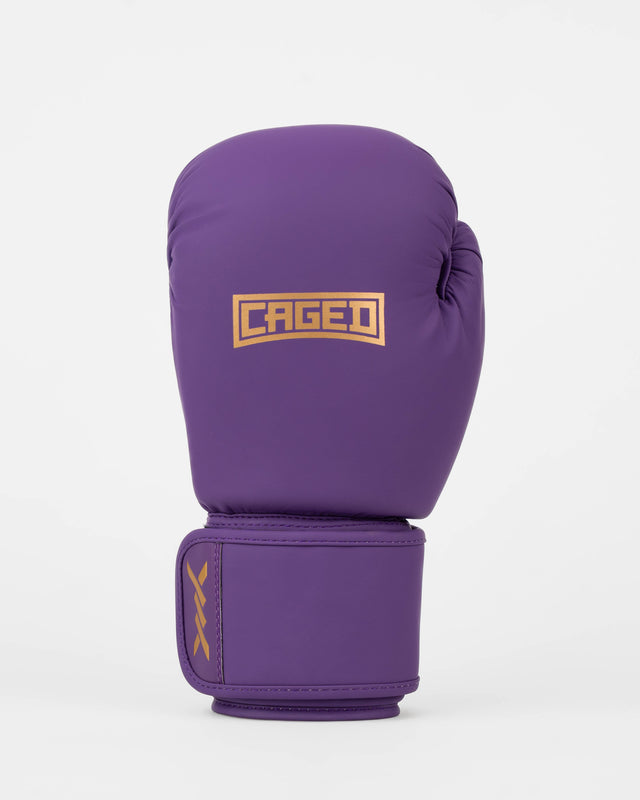 Caged Shadow Boxing Gloves - Purple/Gold