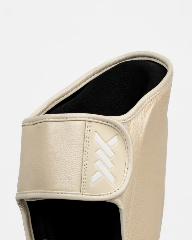 Caged Shin Guards 'X' Series - Cream White