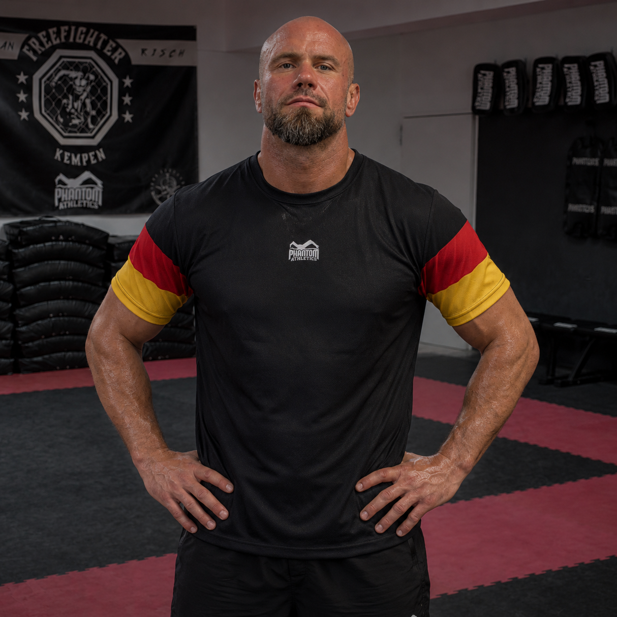 Phantom Athletics Trainingsshirt EVO+ Team Germany - Zwart/Rood/Goud