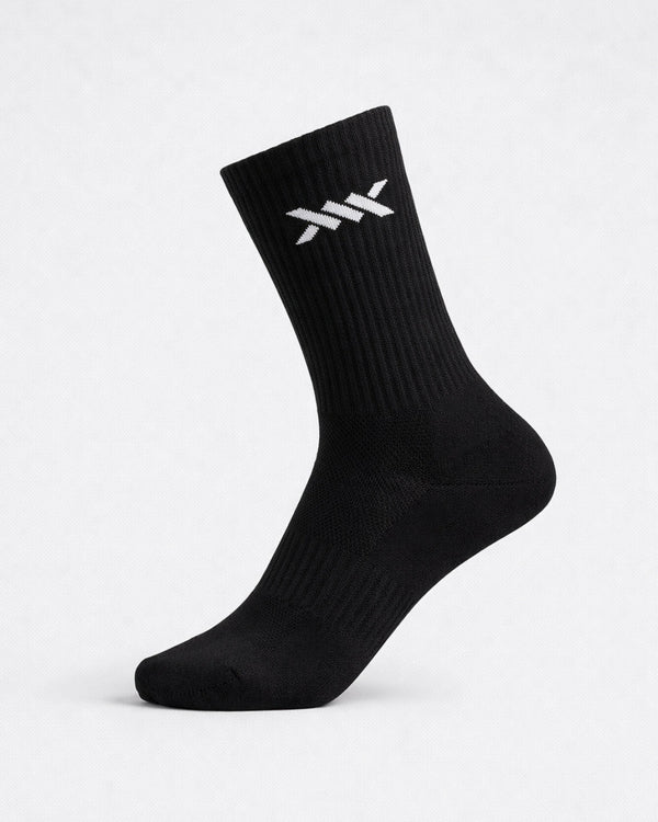 Caged Crew Socks - Black