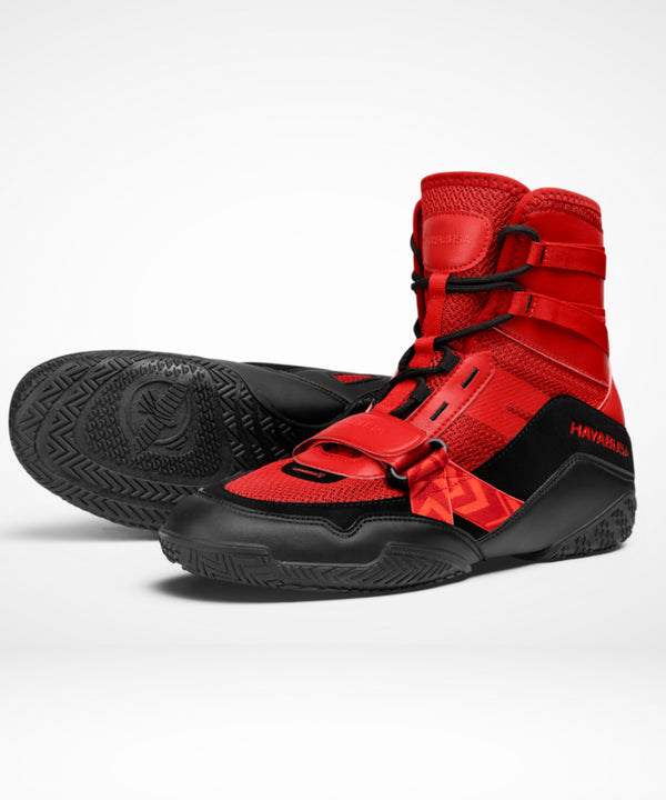 Hayabusa Strike Boxing Shoes - Red/Black