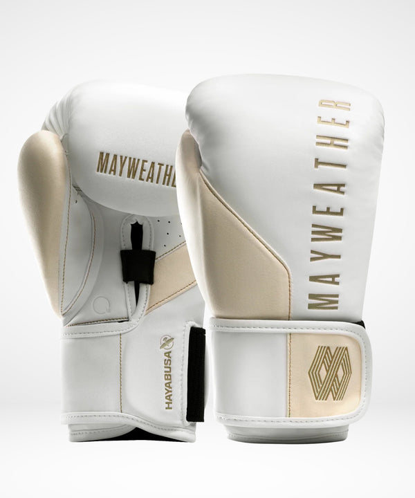 Hayabusa x Mayweather Boxing Gloves Champ - White/Gold
