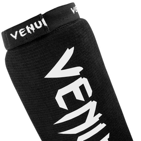 Venum Kickboxing Shin Guards Contact Without Foot - Black/White