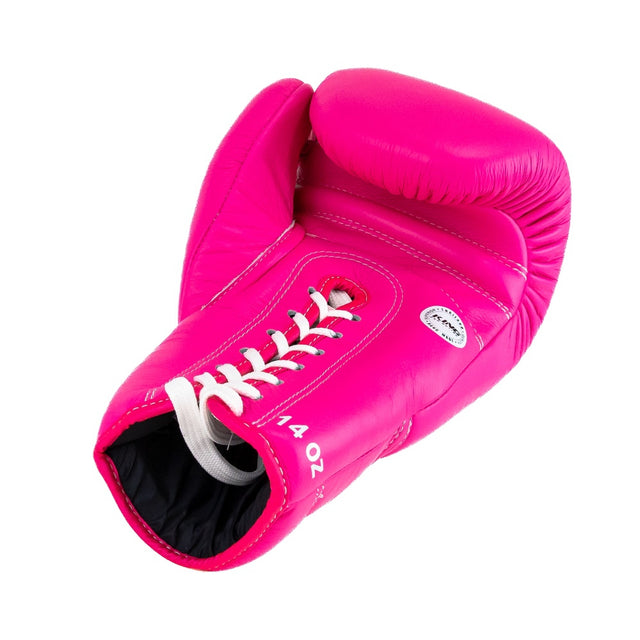King Pro Boxing XK Boxing Gloves with Lace Closure - Pink/White