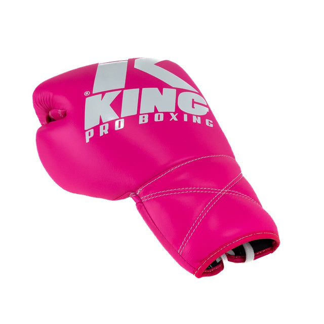 King Pro Boxing XK Boxing Gloves with Lace Closure - Pink/White