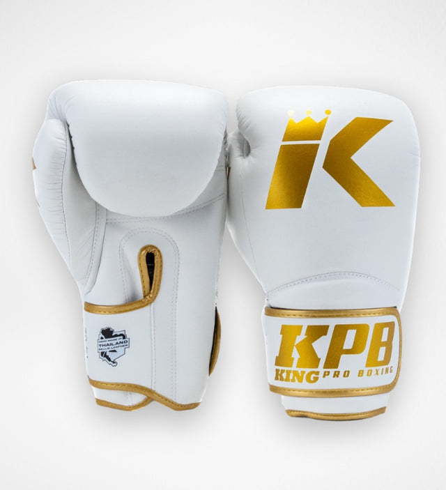 King Pro Boxing Boxing Gloves BGK - White/Gold