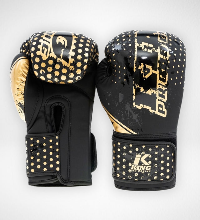 King Pro Boxing Boxing gloves Hexagon Kids – Black/Gold