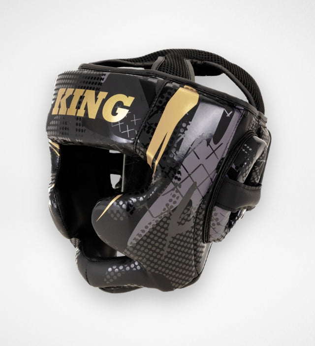King Pro Boxing Headguard KPB/HG Shogun - Black/Gold