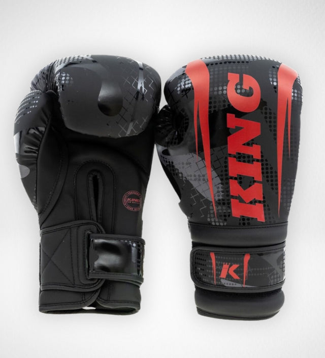 King Pro Boxing Shogun Boxing Gloves - Black/Red 