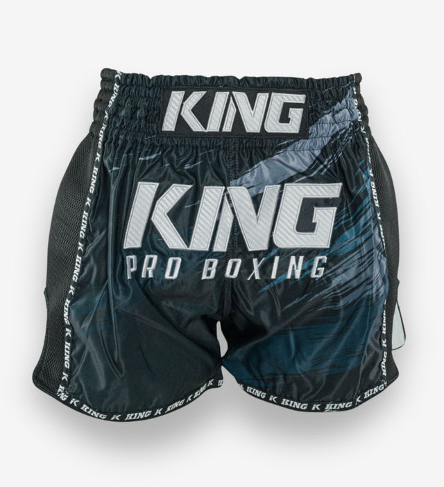 King Pro Boxing Kickboxing Shorts Storm - Black/Gray