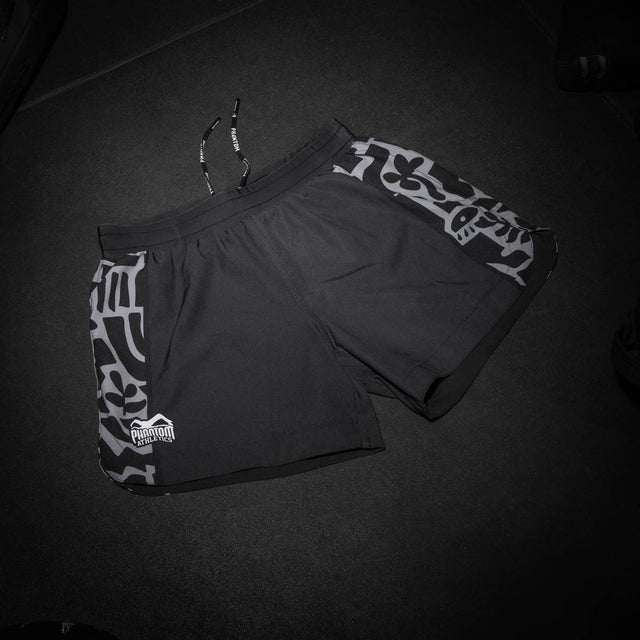 Phantom Athletics MMA Shorts Fusion-R Groundgame – Black/Grey