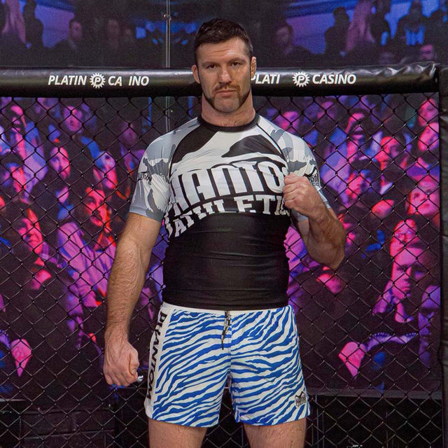 Phantom Athletics MMA Shorts Fusion – White/Blue