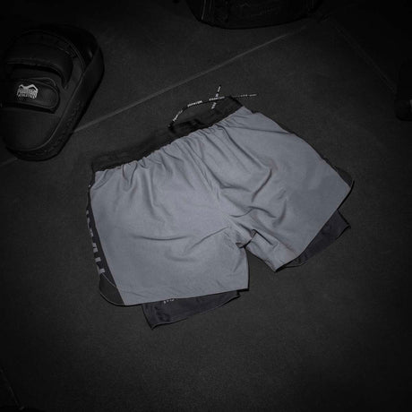 Phantom Athletics Compressie Shorts Fusion 2in1 Apex - Grijs