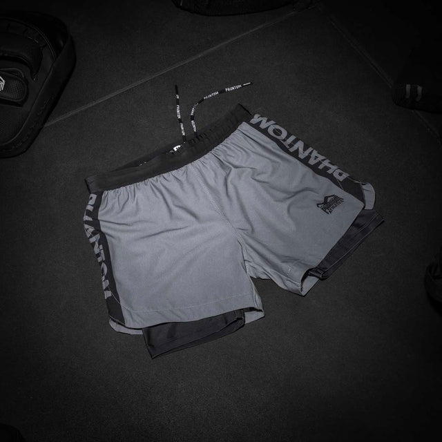 Phantom Athletics Compression Shorts & Spats Fusion 2in1 Apex - Grey