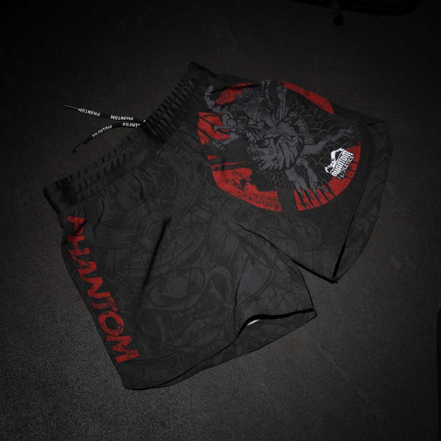 Phantom Athletics MMA Shorts Fusion-R Samurai – Black/Red
