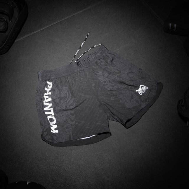 Phantom Athletics MMA Shorts Fusion Aztec – Black/Grey