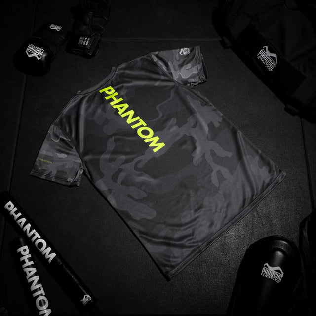 Phantom Athletics Trainingsshirt EVO - Zwart Camo/Neon
