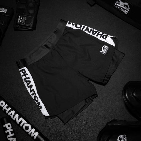 Phantom Athletics Compressie Shorts Fusion 2in1 Apex - Zwart