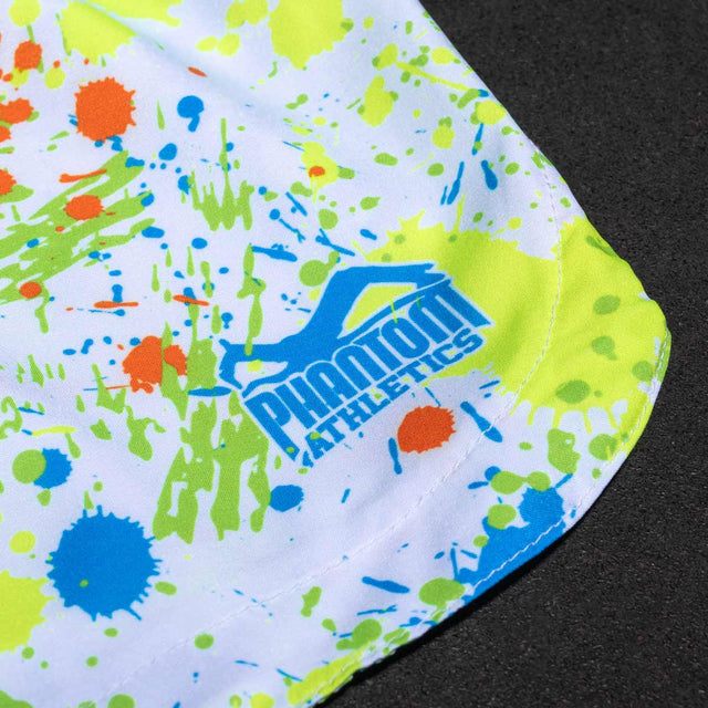 Phantom Athletics MMA Shorts Fusion Splatter – White/Neon