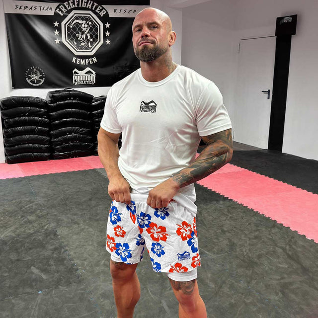 Phantom Athletics MMA Shorts Fusion 2in1 – White/Blue/Red