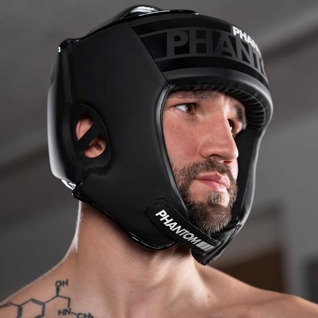 Phantom Athletics Head Guard Apex Open Face – Black