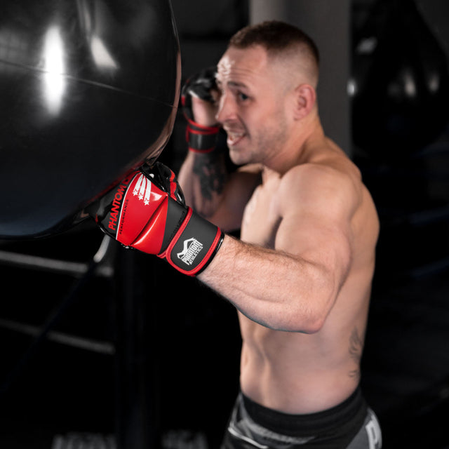 Phantom Athletics MMA Sparring Gloves Raider – Red/Black Camo