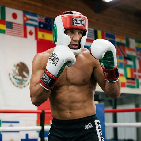 Mănuși de box Phantom Athletics Mexico – Alb/Verde/Roșu