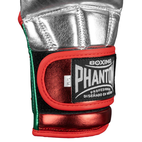 Luvas de MMA Phantom Athletics Mexico – Prata/Verde/Vermelho